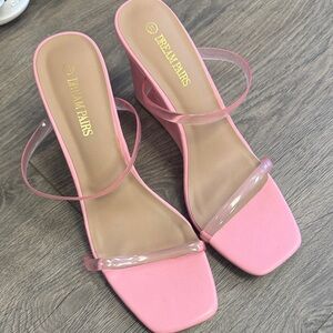 Dream Pairs Pink Heeled Sandals